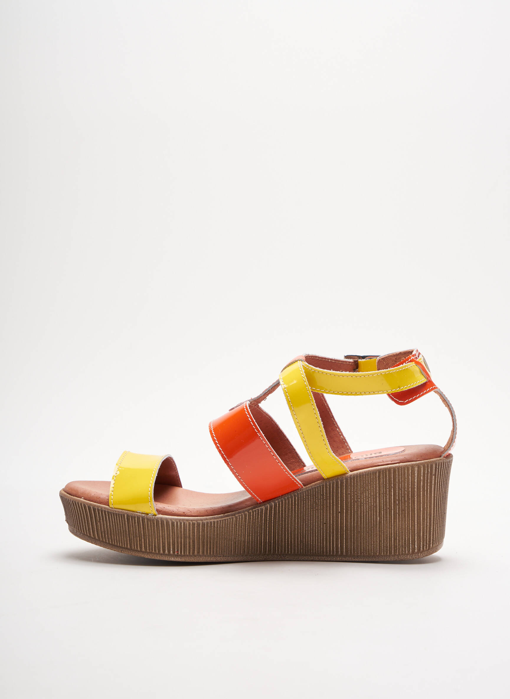 Brodequins Sandales Nu Pieds Femme couleur jaune