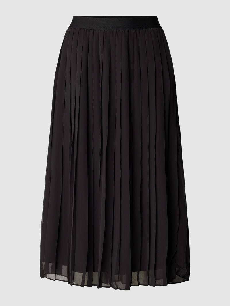Midirock mit Plisseefalten Modell 'Nally' in black
