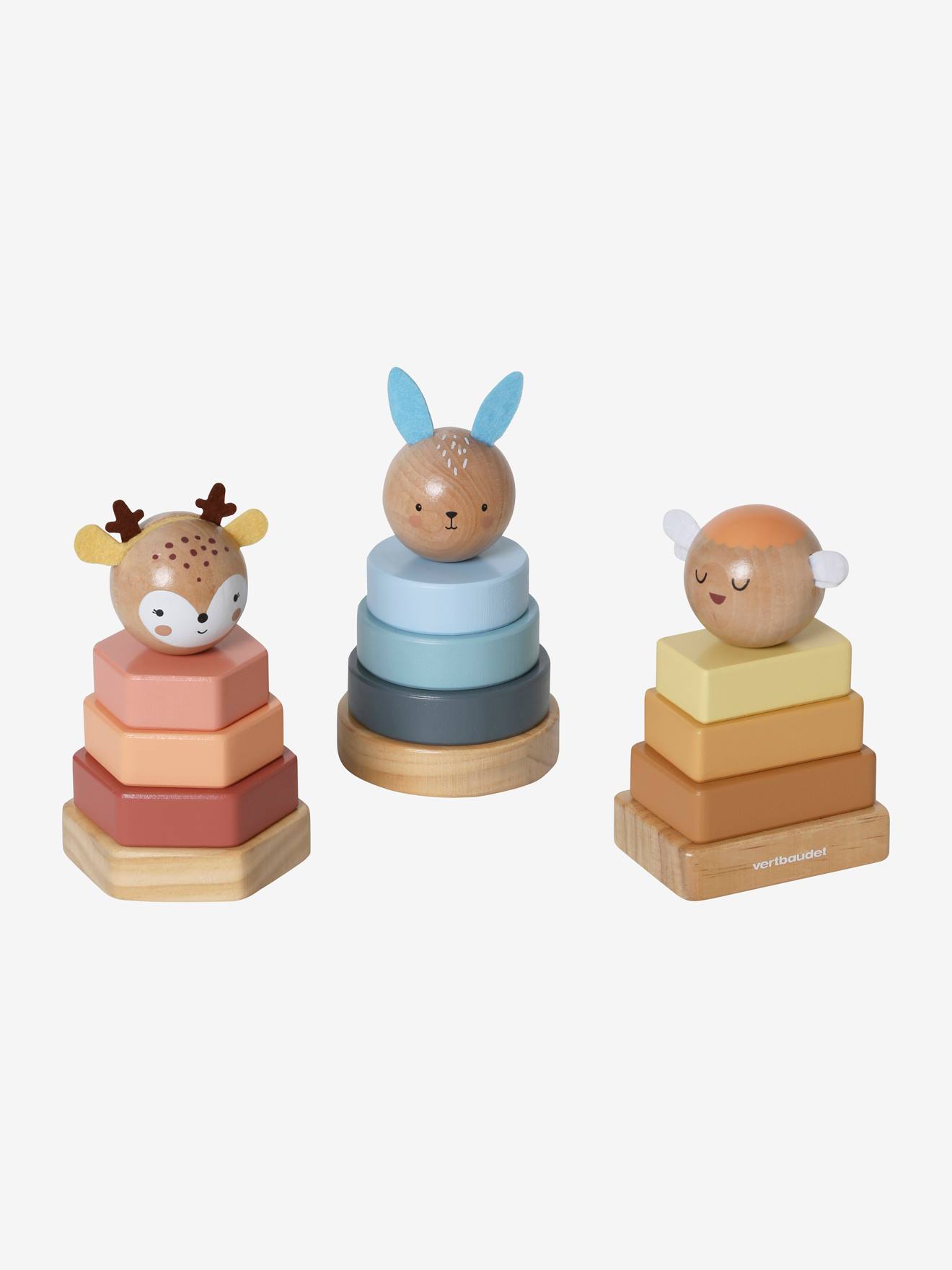 Trio de tours à empiler LES AMIS DE LA FORÊT en bois FSC® bois