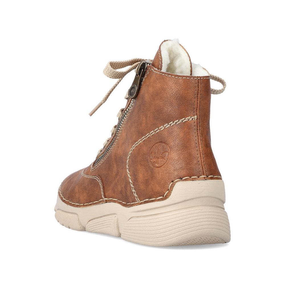 Rieker Damen Schnürstiefel kastanienbraun