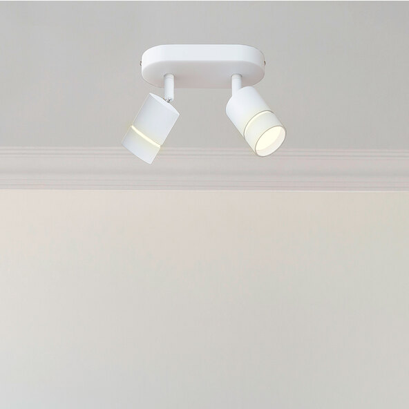 Smarter LED-Deckenstrahler Nalo white+color, 2er-Spot