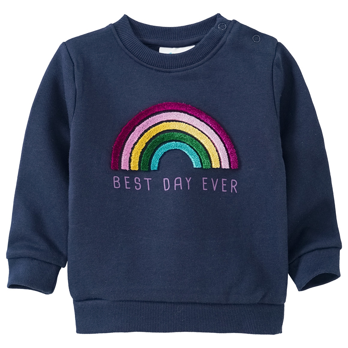 Baby Sweatshirt mit Regenbogen-Applikation