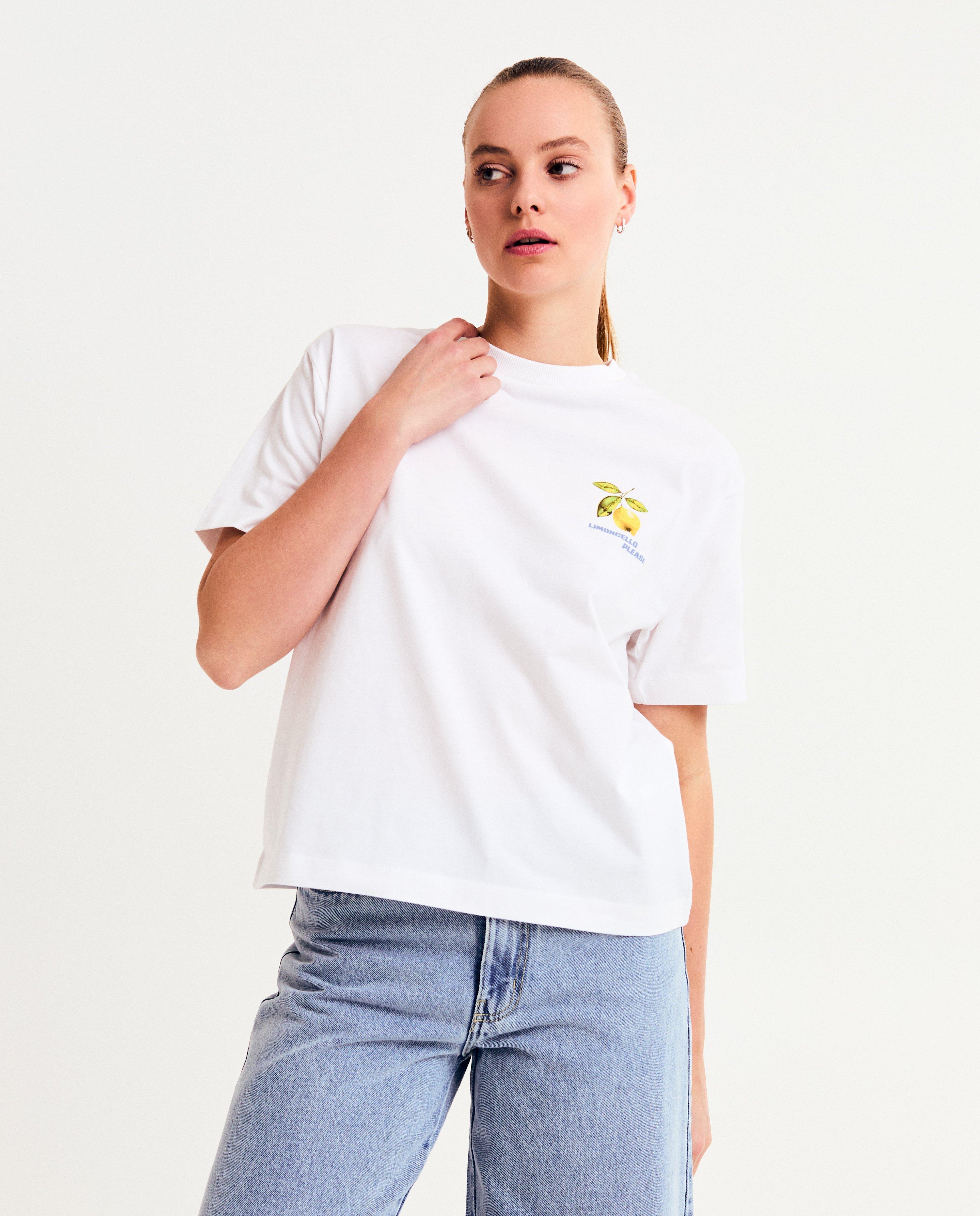 Tricou Sora cu imprimeu albastru pe spate