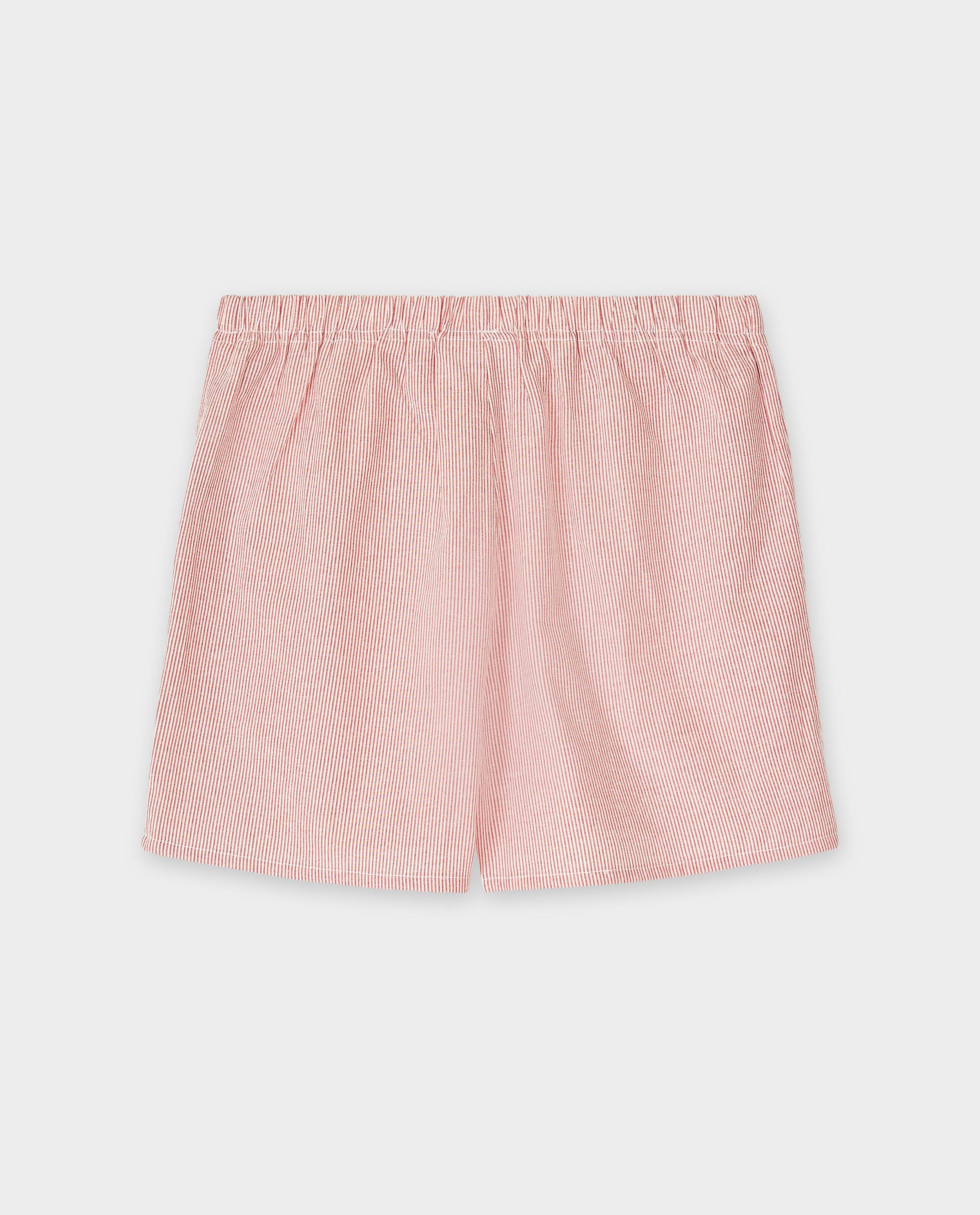 Pantaloni scurți Grunt cu dungi fine roz deschis