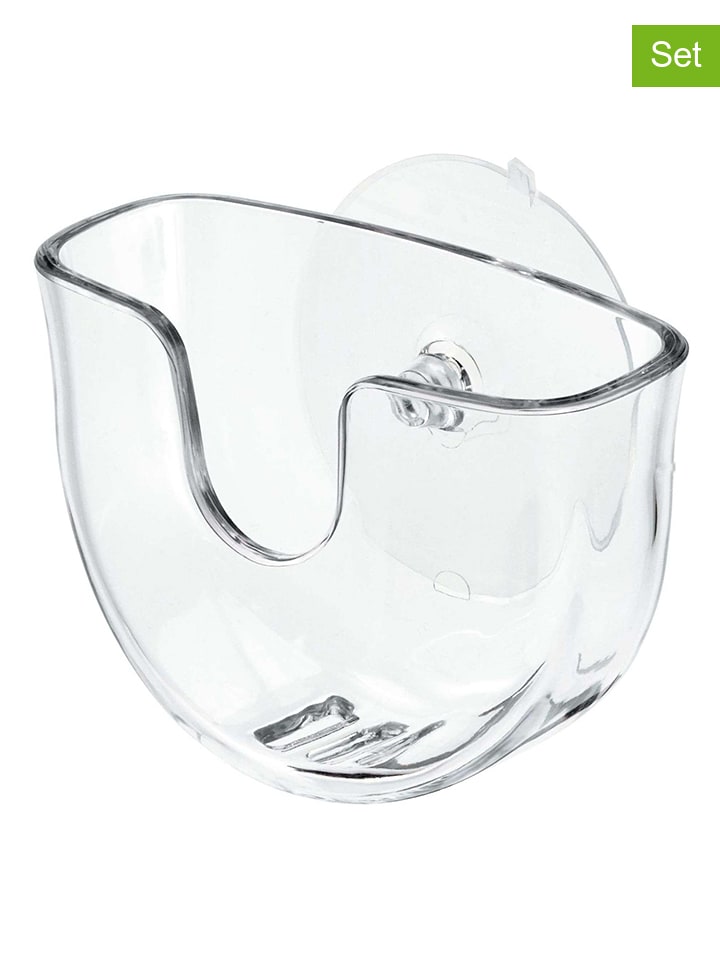 Idesign 3er-Set: Schwammhalter ''Vella'' in Grau - (B)14 x (H)10,5 x (T)5 cm günstig kaufen onesize
