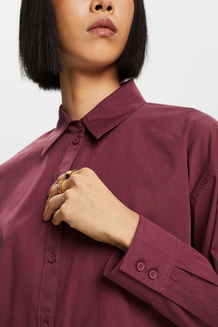Hemdbluse aus Popeline, 100 % Baumwolle