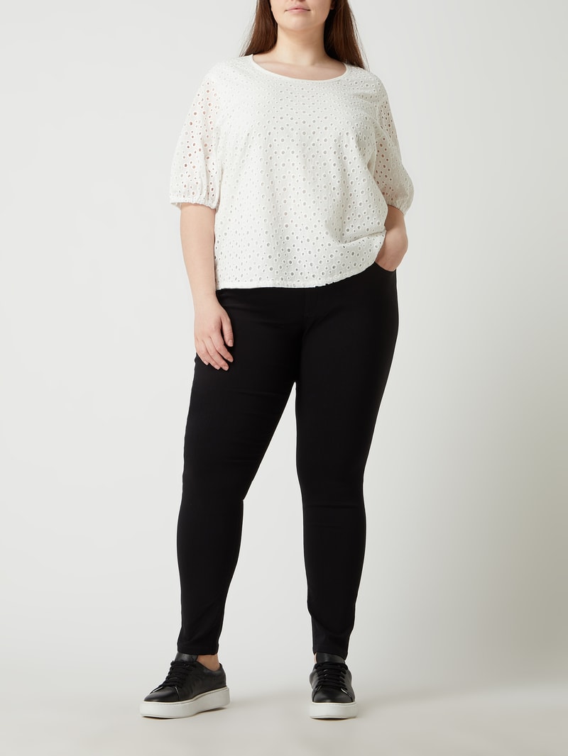 PLUS SIZE Jeans in schmaler Passform mit Stretch-Anteil in schwarz