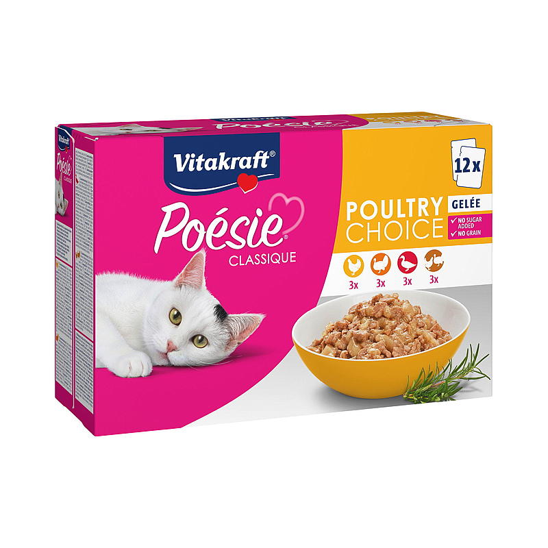 Vitakraft Kattemat Poésie 12x85 g i gele Vitakraft