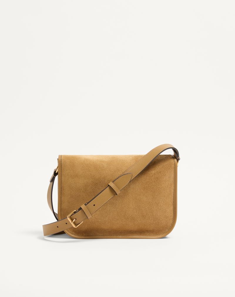 Bolsa de ombro Valentino Garavani Antibes em camurça