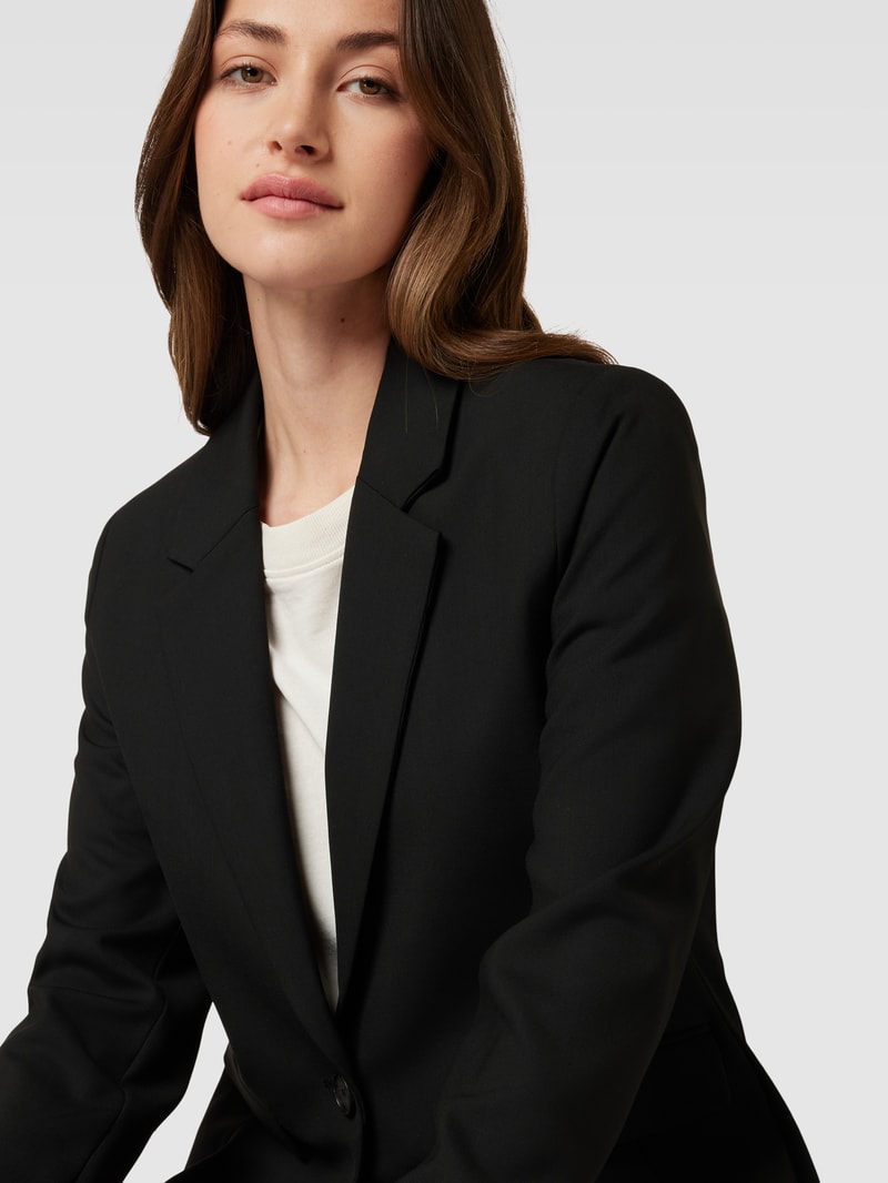 Blazer mit Knopfverschluss in schwarz