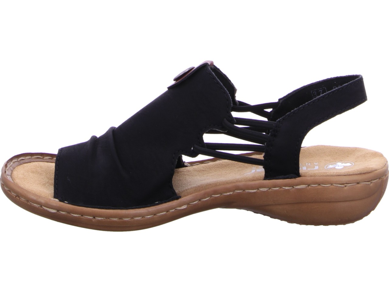 RIEKER Klassische Sandalen schwarz