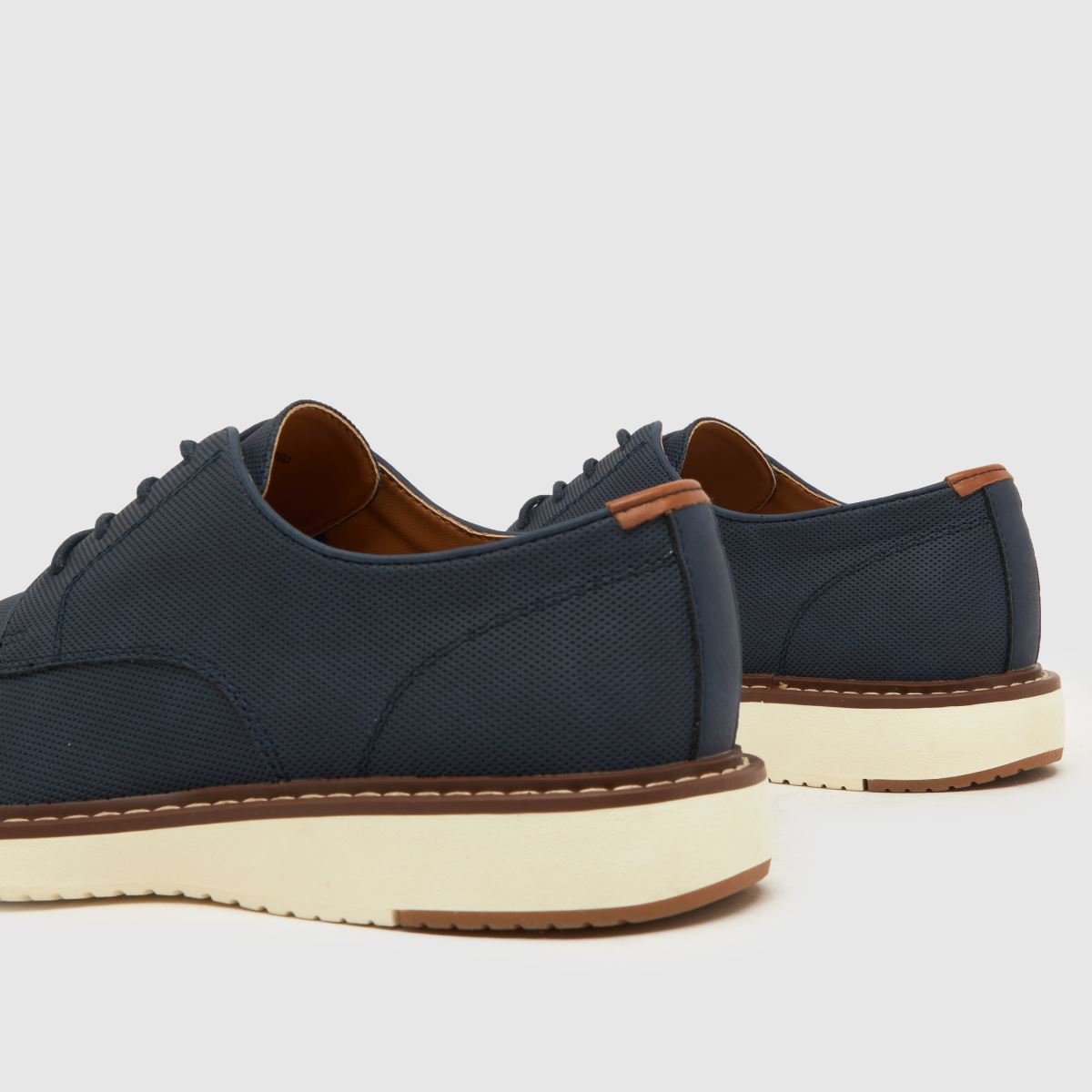 Schuh Pippin fehér talpú derby cipők sötétkék színben