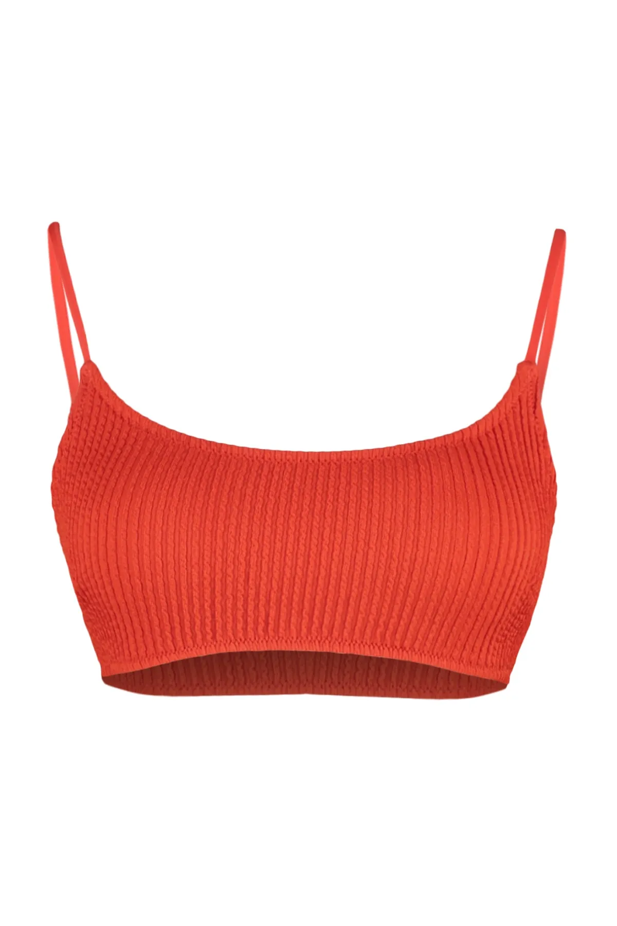 Trendyol Collection  Rotes strukturiertes Bralette-Bikinioberteil TBESS23BU00269