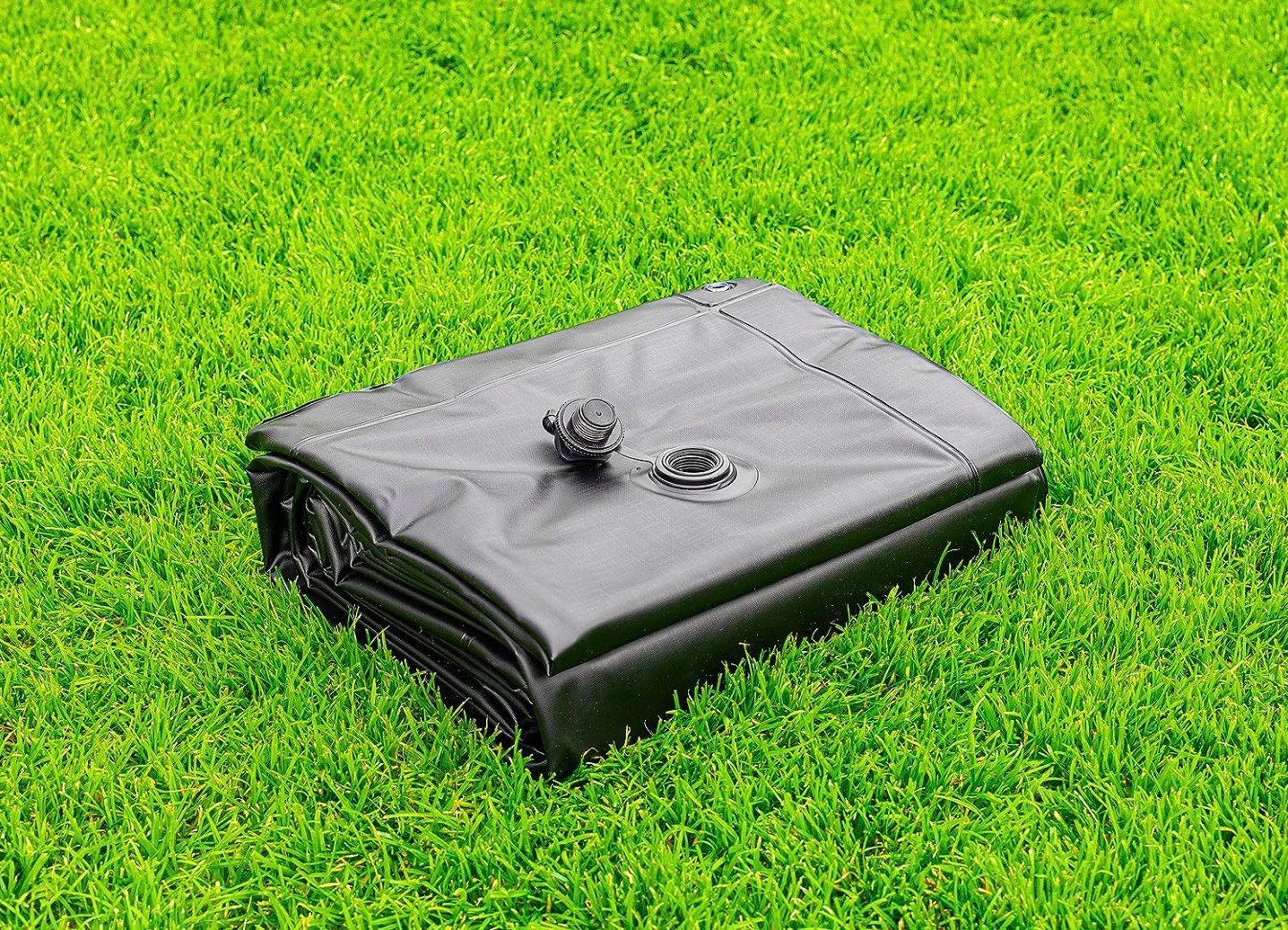 HomeBee Pool-Abdeckplane Poolkissen XXL 4m x 2m (Komplettset mit Zubehör, 1-St., inkl. 6 Befestigungskordeln und Reparaturflicken), langlebiges und starkes PVC Material
