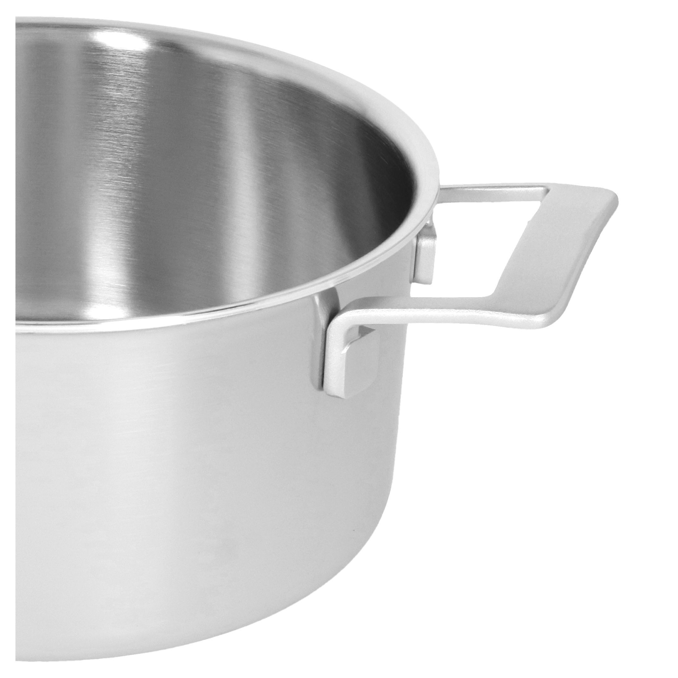 Bratentopf mit Deckel 24 cm, 18/10 Edelstahl