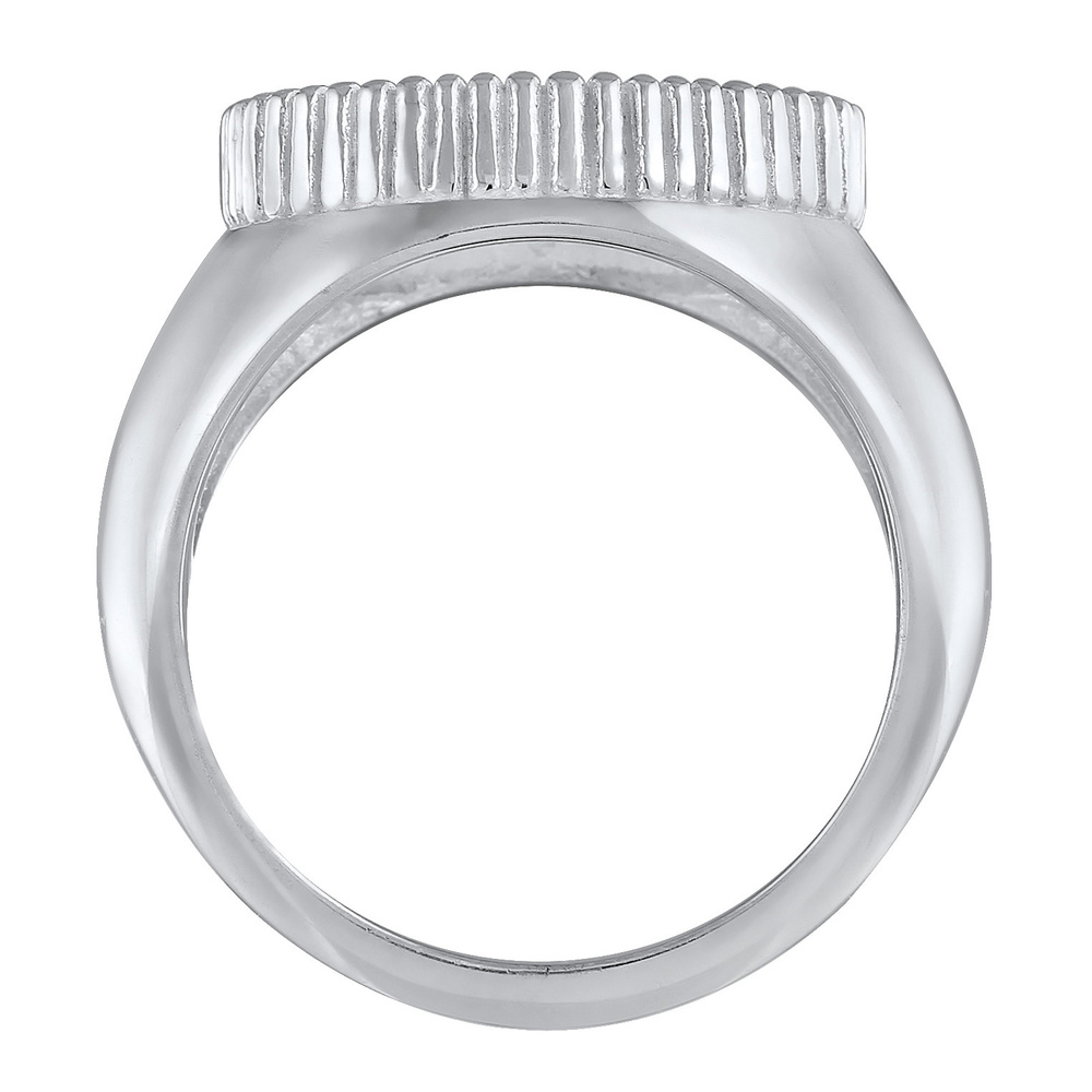 KUZZOI KUZZOI Bague Bague Signet Homme Oeil du Mal Tendance Chunky en Argent Sterling 92 Bague