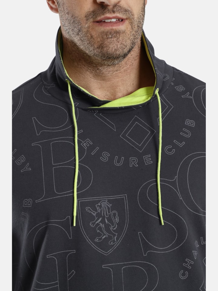 Charles Colby Sweatshirt EARL EVERTS in dunkelgrau bedruckt günstig kaufen