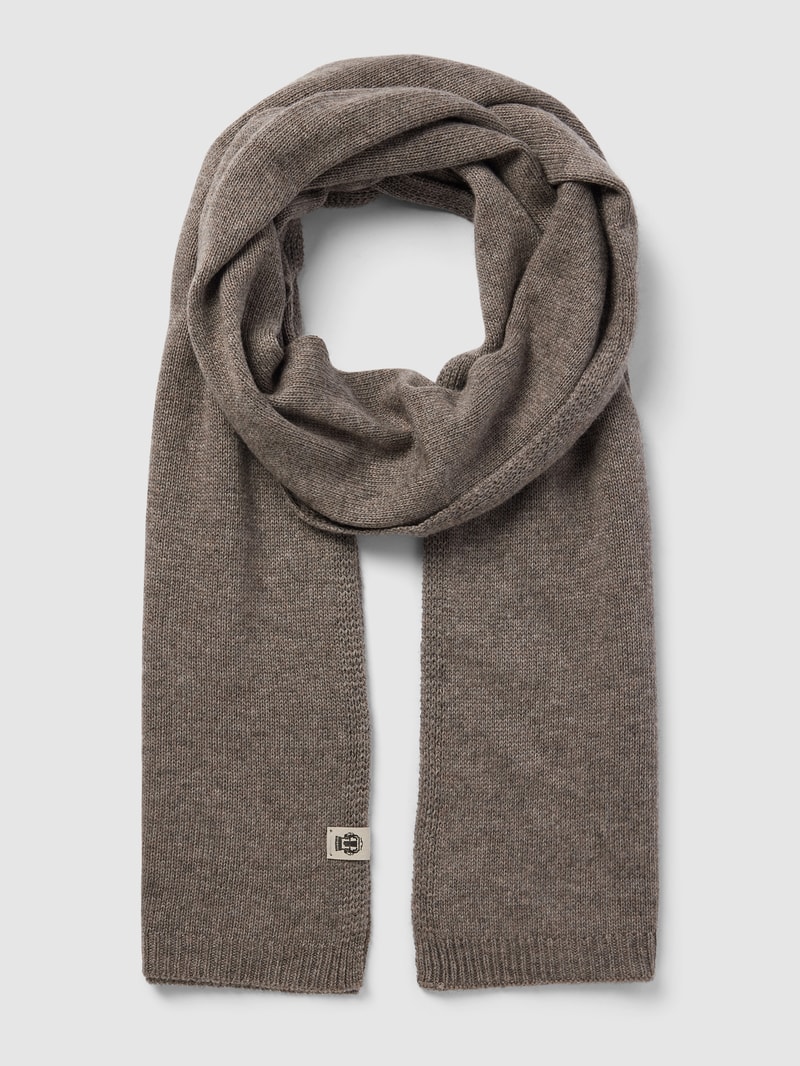 Schal mit Label-Detail in taupe