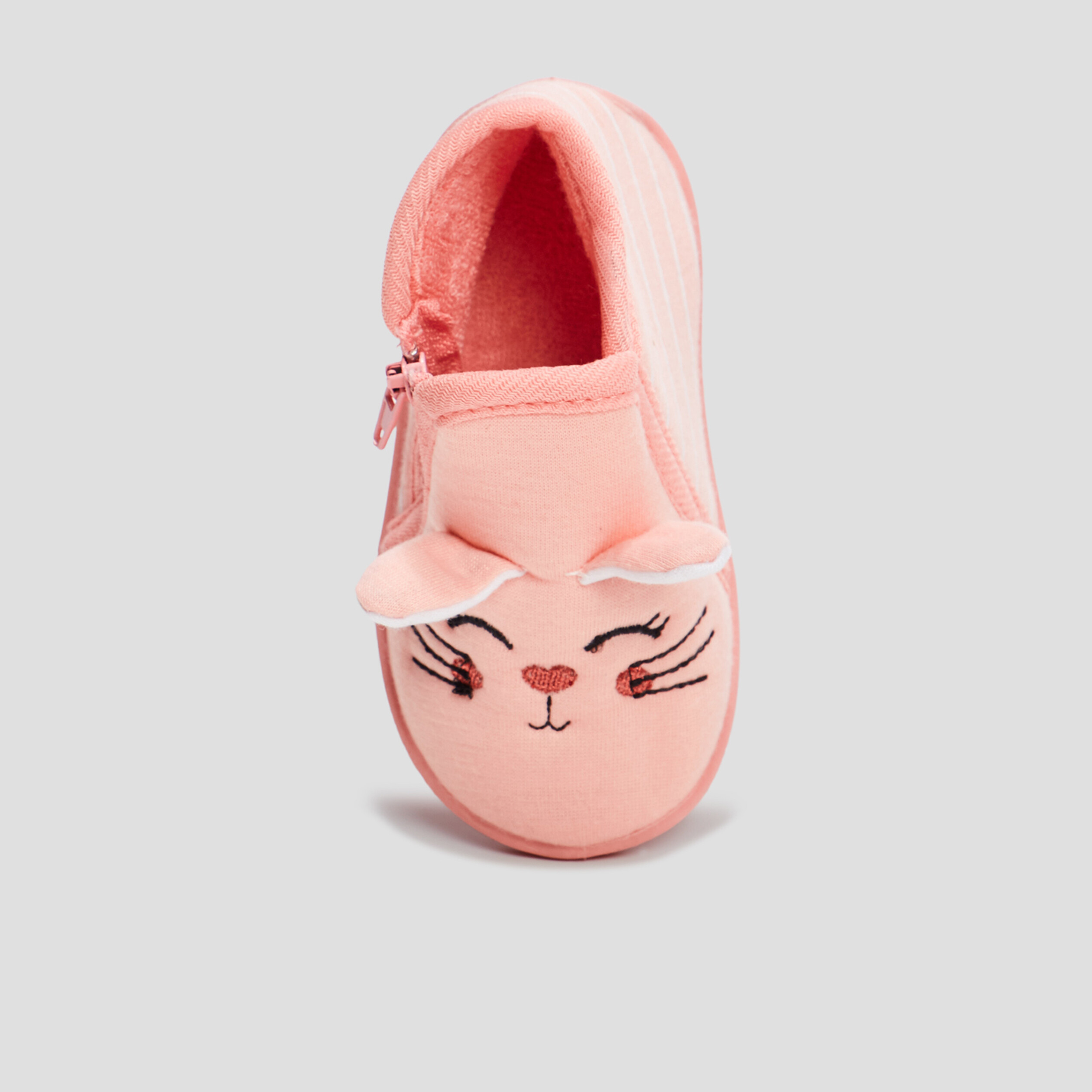 Chaussons bottillons rose bébé fille | La Halle