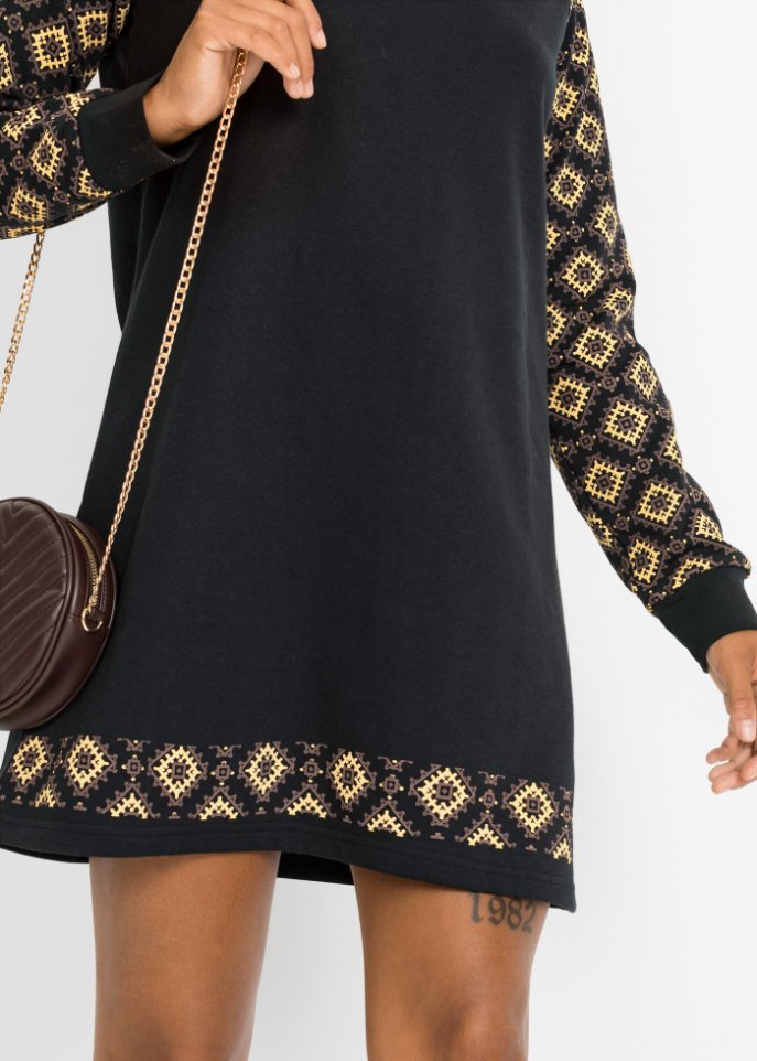 Sweatkleid mit Druck
