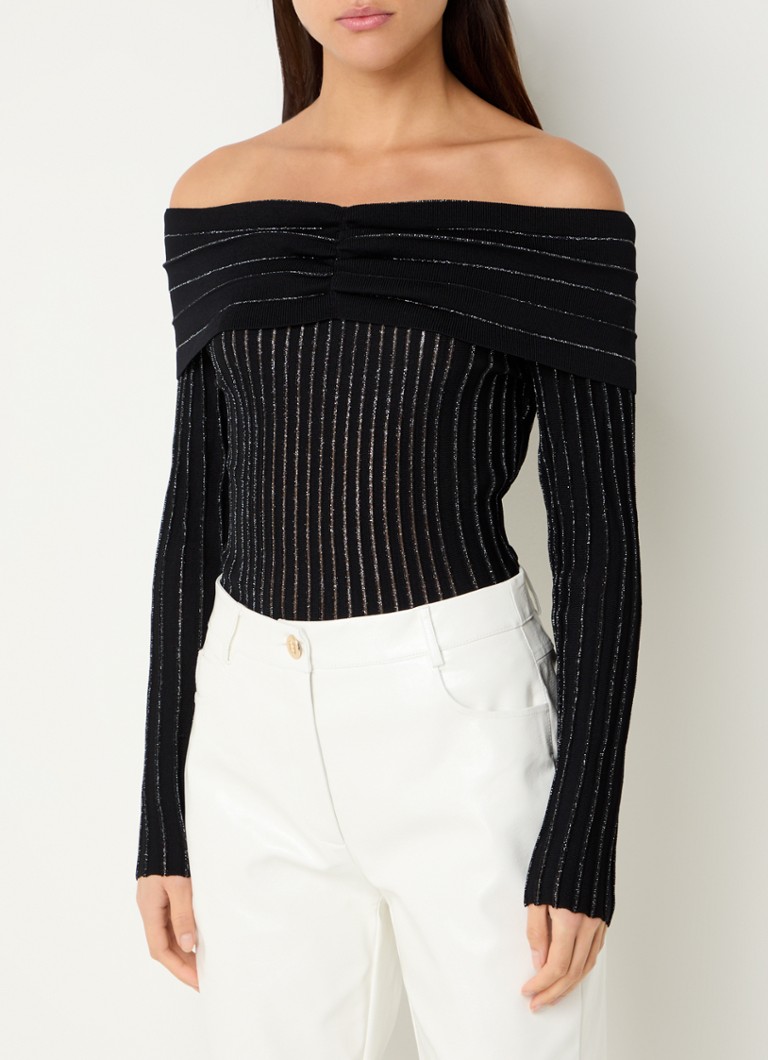 Top a spalle scoperte Nikkie Fae in lurex