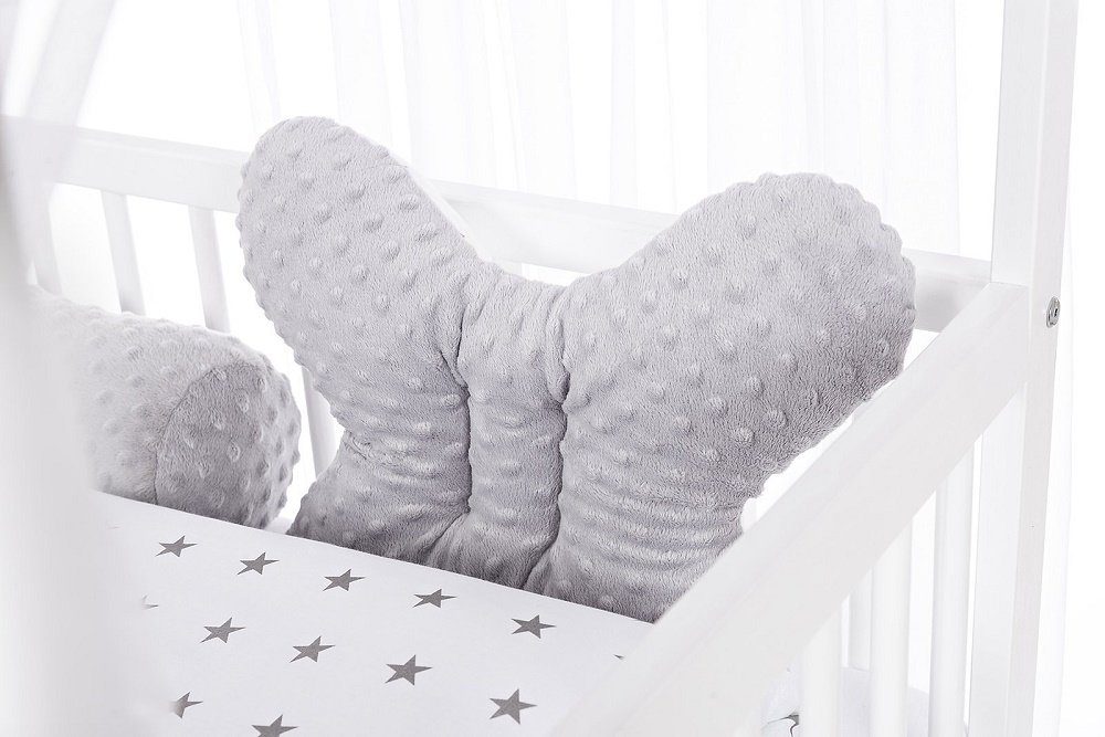 Babyhafen Kinderbett Babyhafen Hausbett Kinderbett 120x60 Matratze Minky Bettset Sterne (Komplett set, Hausbett, Matratze, Bettwäscheset und Deko-Set (sehe Bildern), Komplettbett