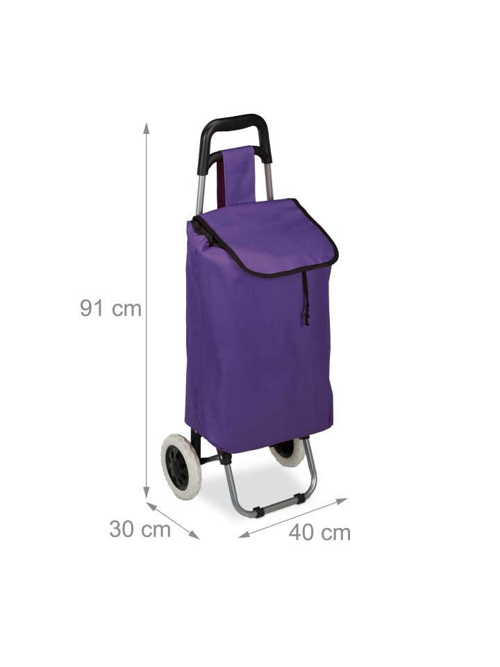 relaxdays Einkaufstrolley in Lila günstig kaufen onesize