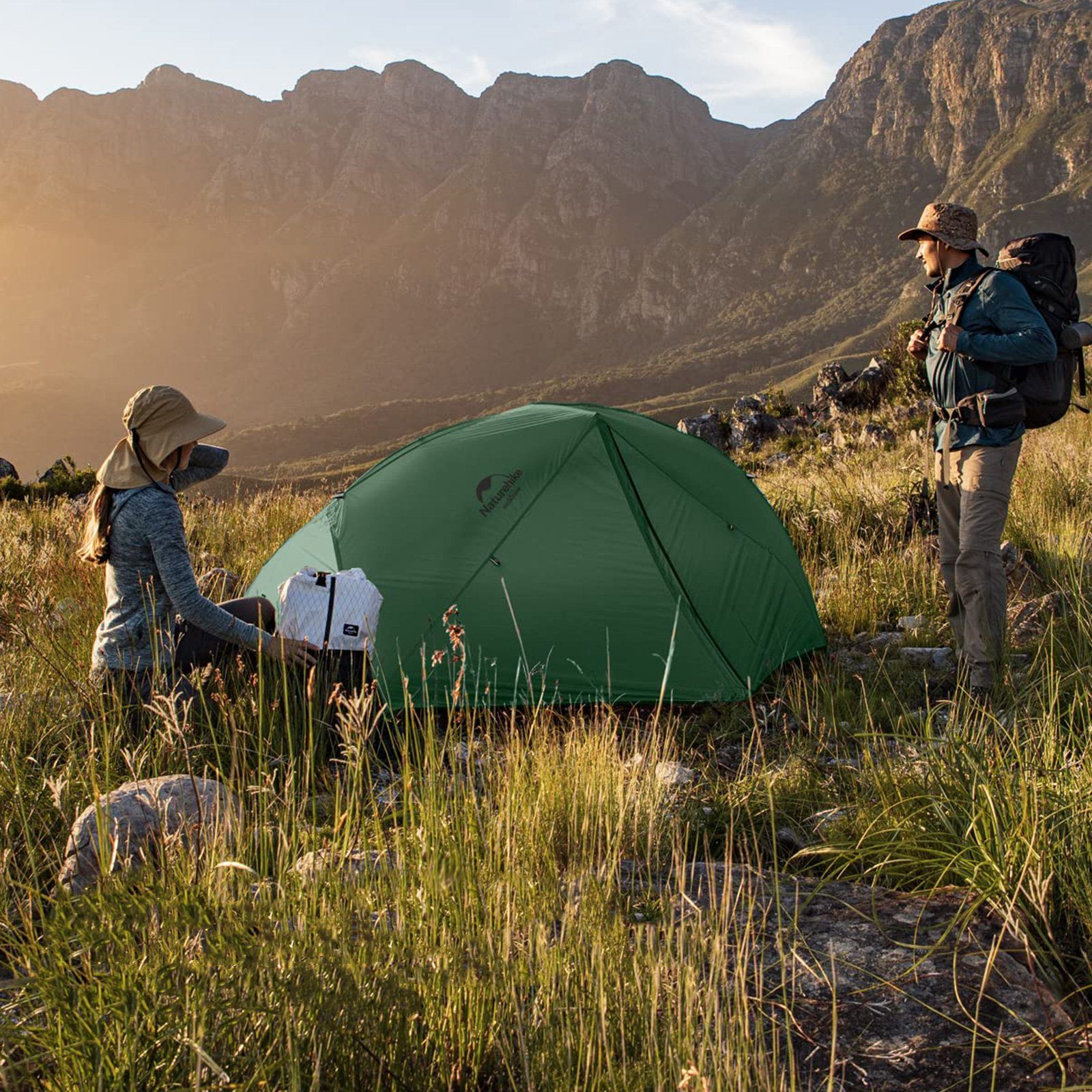 Naturehike Kuppelzelt Wasserdicht Ultraleichtes Zelt für Camping Rucksackreisen und Klettern, Personen: 2, 210 x 85 x 95 cm