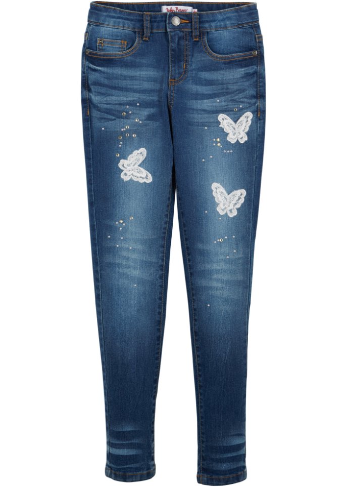 Mädchen Jeans mit Schmetterlings-Applikation