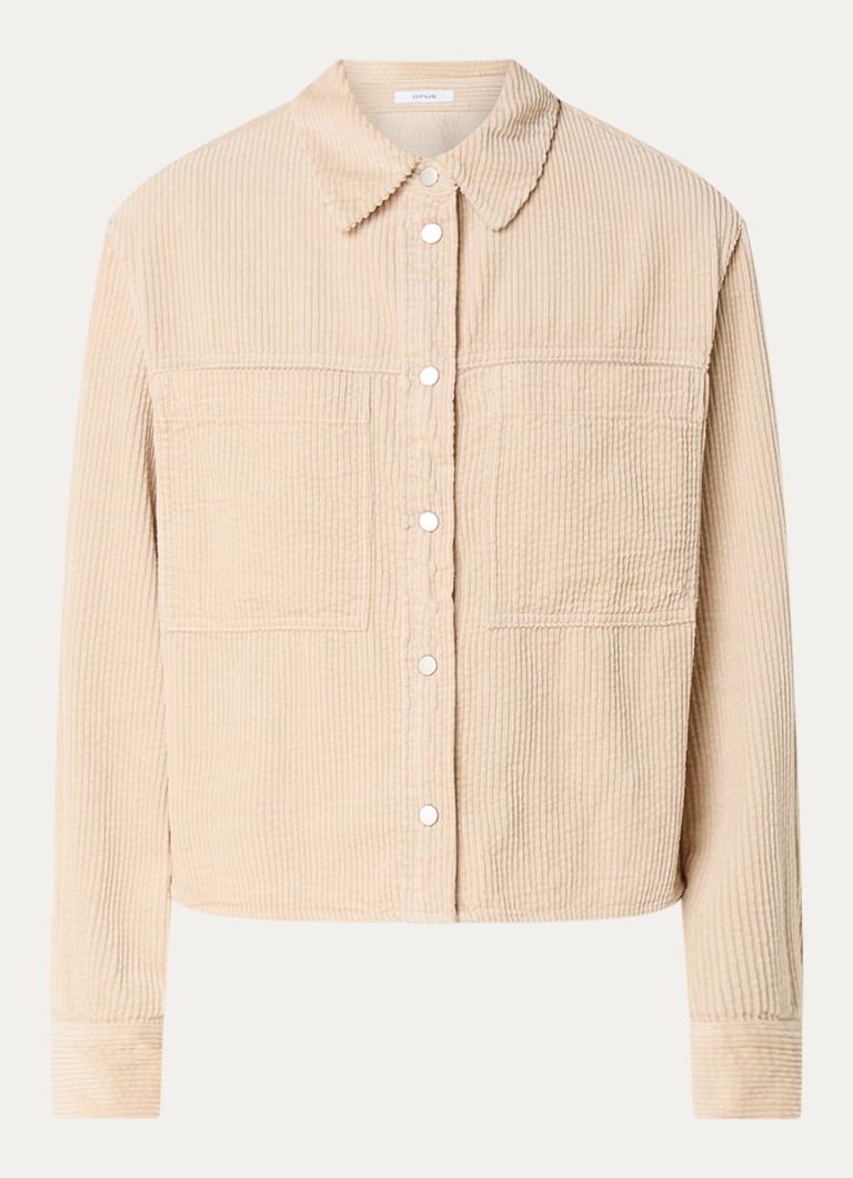 OPUS Falba corduroy blouse with breast pockets