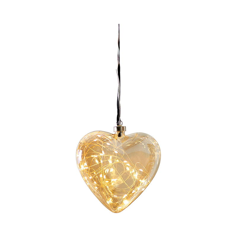 Home Glasshjerte glasshjerte 17,5x19 cm 30 LED