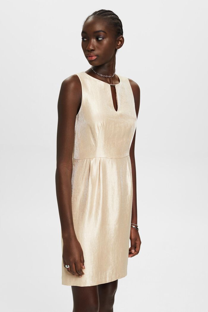 Minikleid aus Twill mit Metallic-Finish