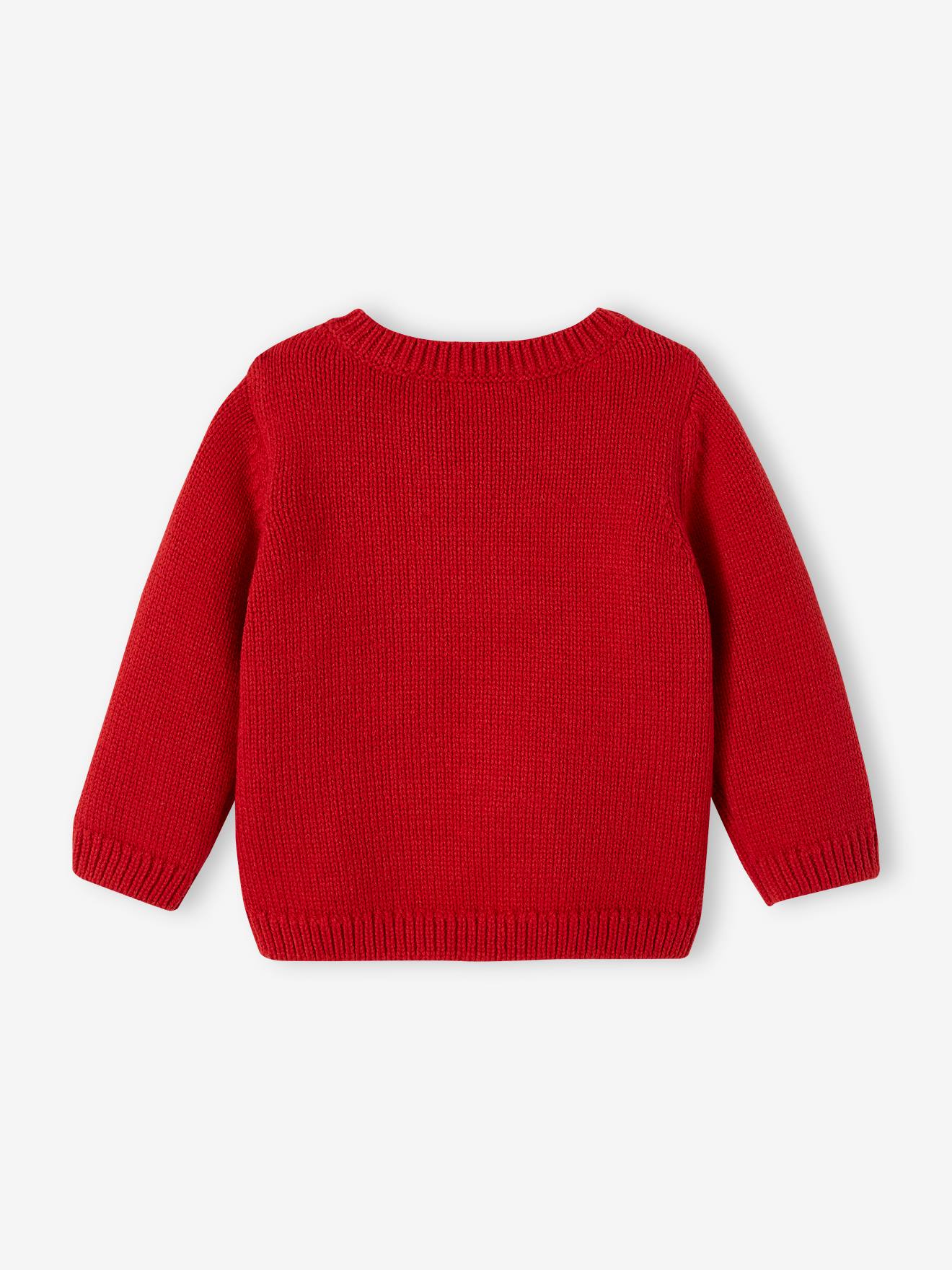 Vertbaudet Baby Weihnachts-Pullover - rot