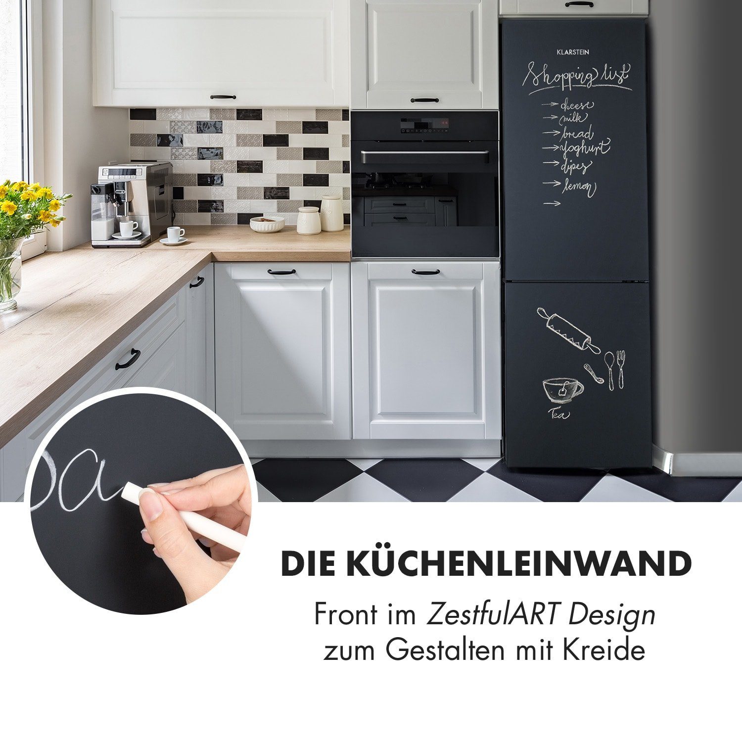 Klarstein Kühl-/Gefrierkombination HEA14-Miro XL 10033130, 174 cm hoch, 54 cm breit