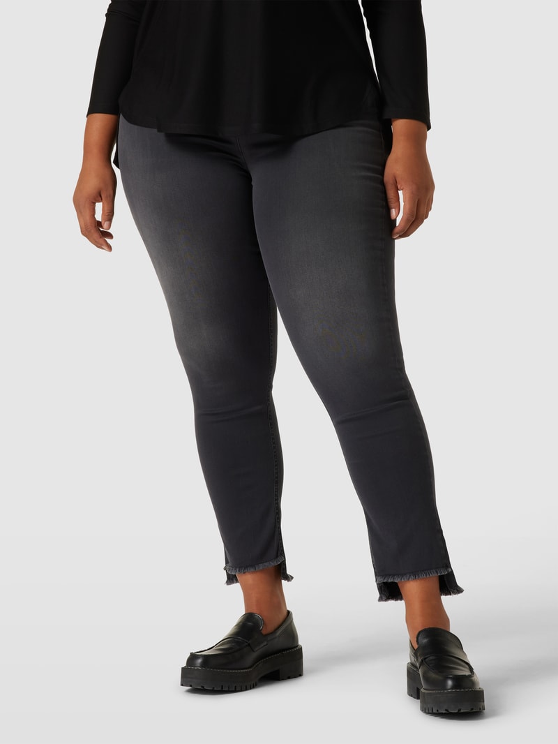 PLUS SIZE Slim Fit Jeans Modell 'ICARO' in schwarz