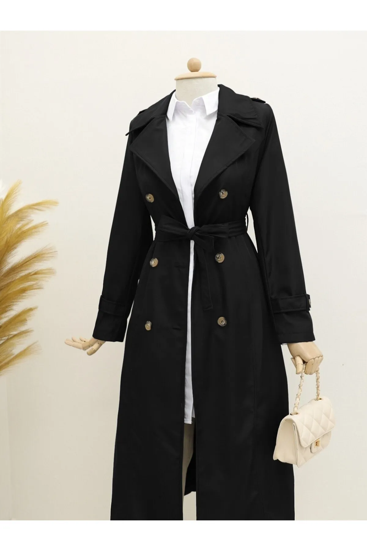 Modamorfo  Gefütterter Trenchcoat mit Gürtel
