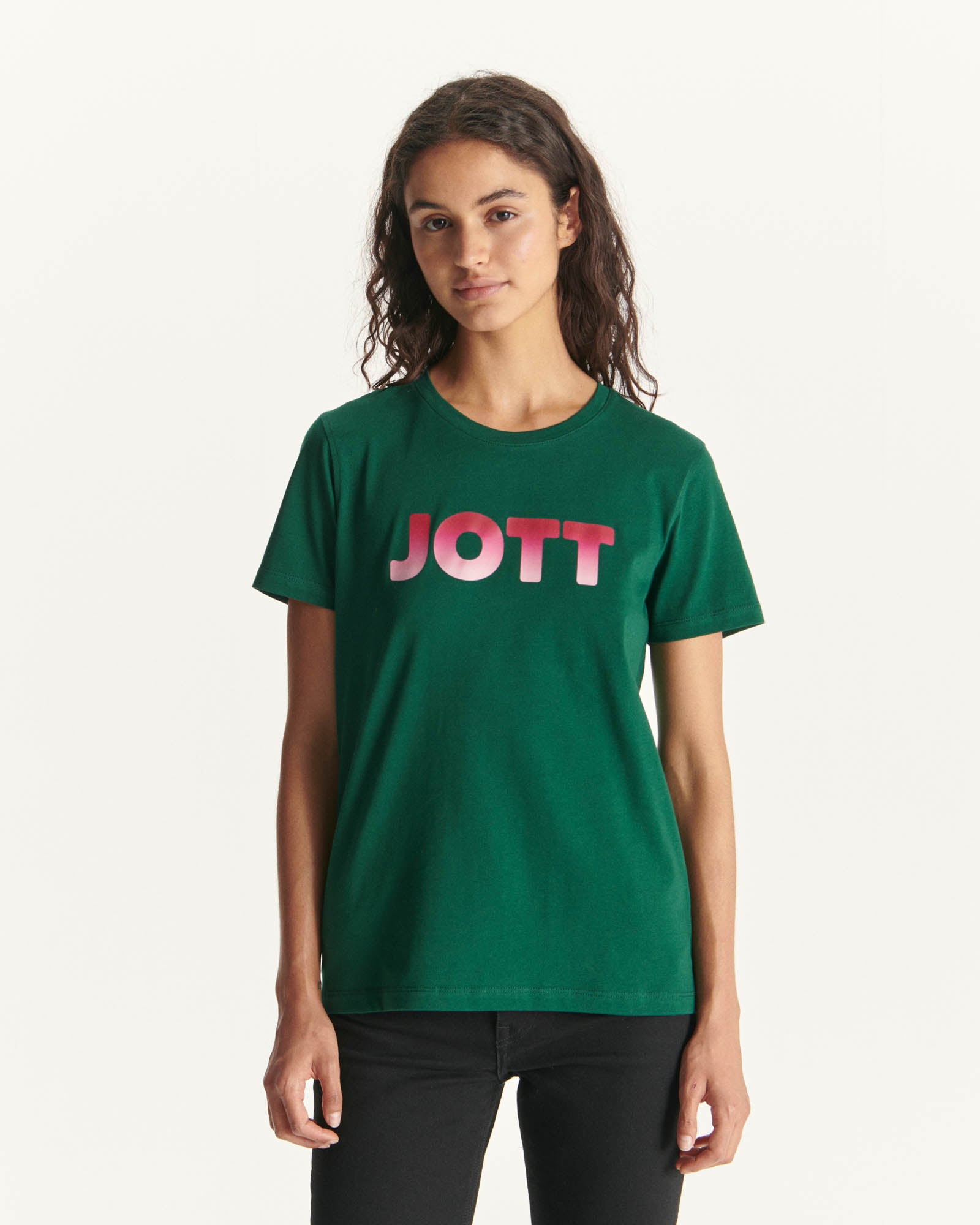 T-shirt en coton biologique Vert foncé Rosas