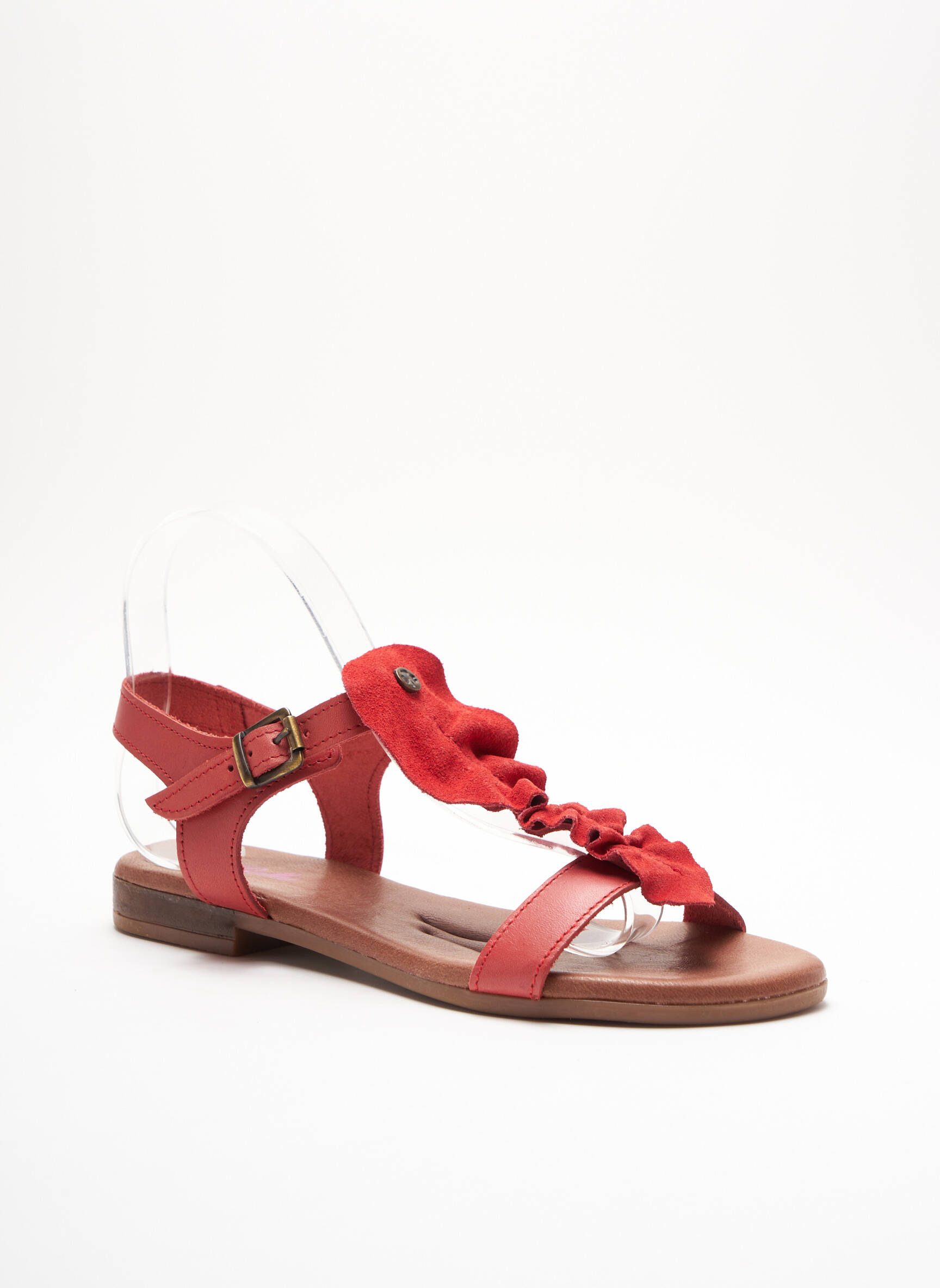 Rebelles Sandales Nu Pieds Femme couleur rouge