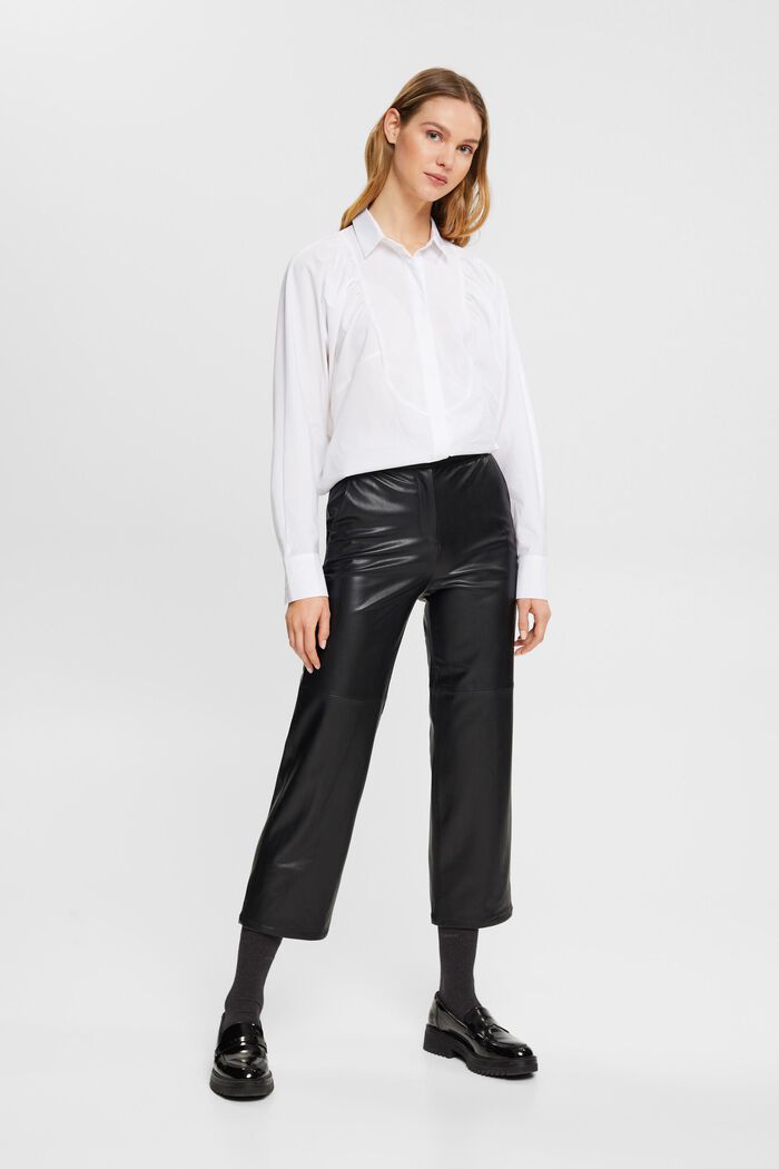 Cropped-Hose in Lederoptik