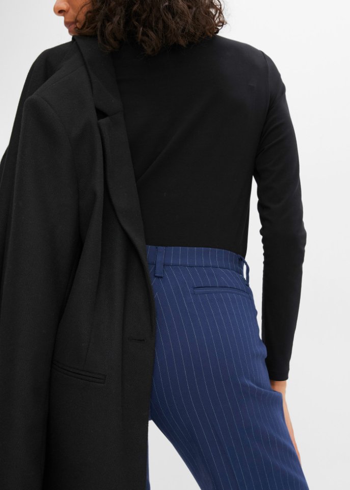 Nadelstreifen-Hose mit weitem Bein