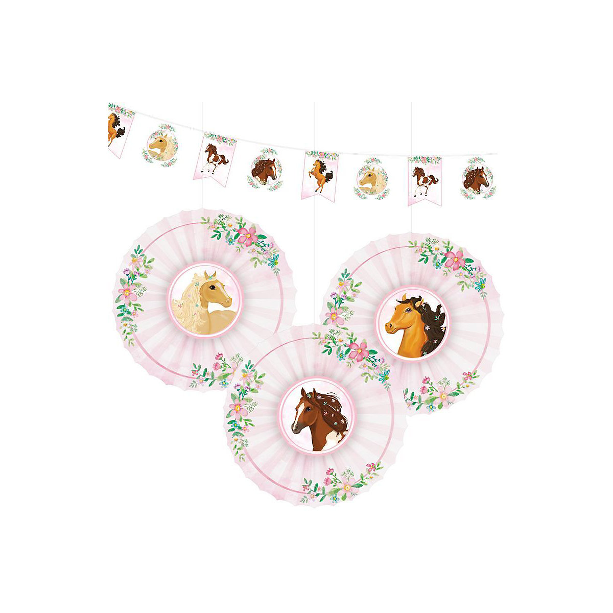 XL 52 Teile Pferde Freundschaft Party Deko Set 8 Kinder