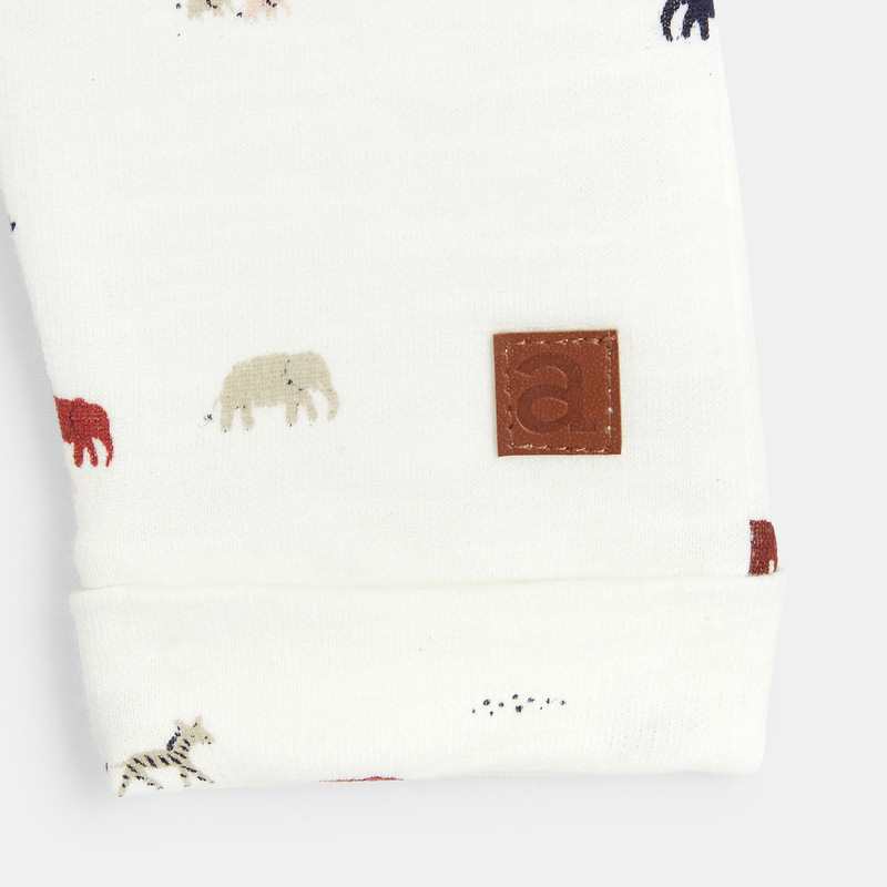 Pantalon bébé en molleton effet flammé beige Absorba