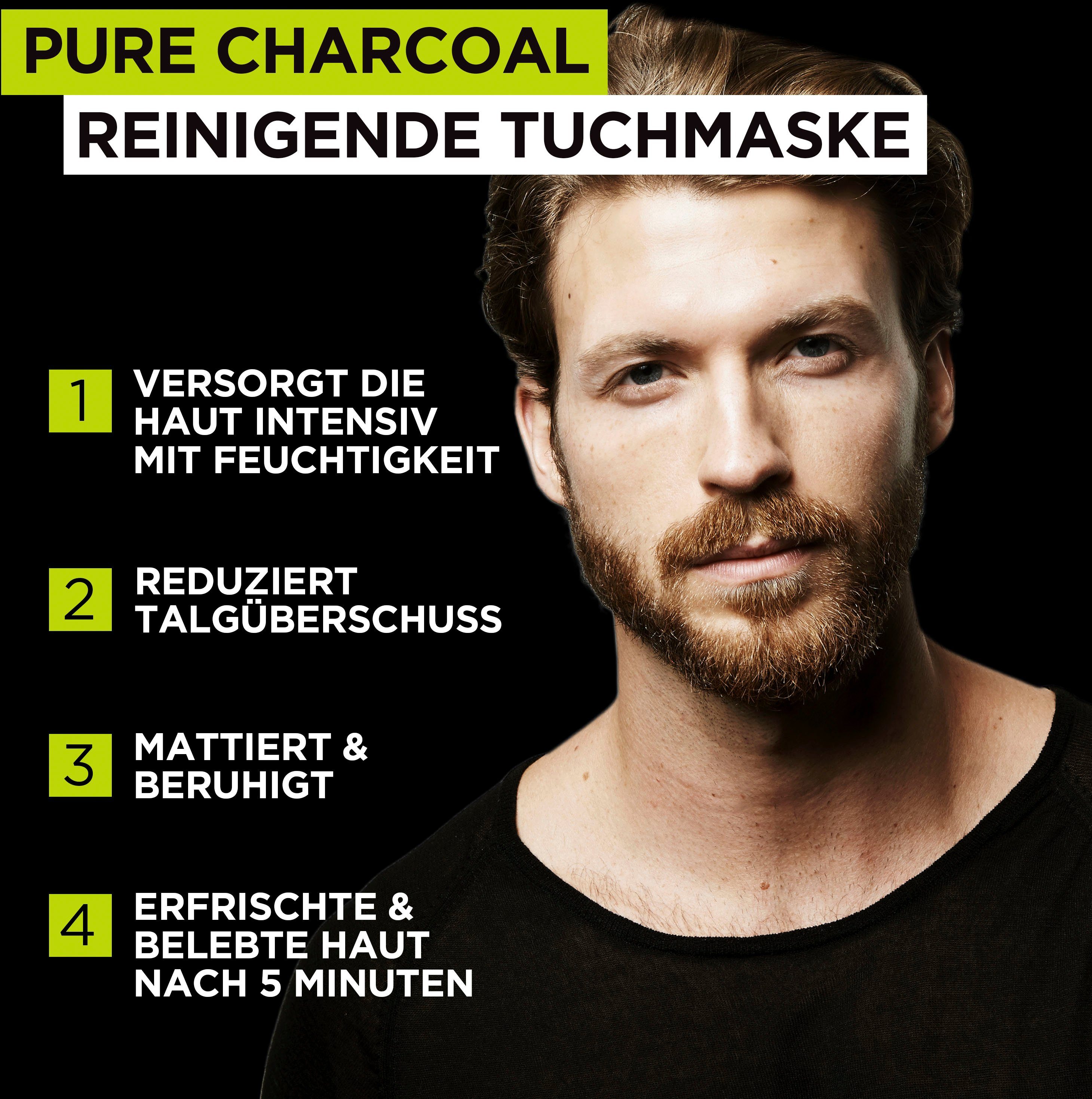 L'ORÉAL PARIS MEN EXPERT Gesichtsmasken-Set Pure Charcoal und Hydra Energy Set, 4-tlg.