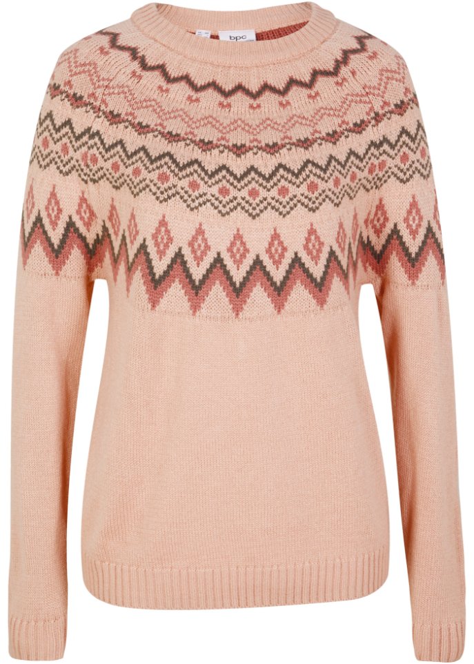 Hochgeschlossener Norweger-Pullover