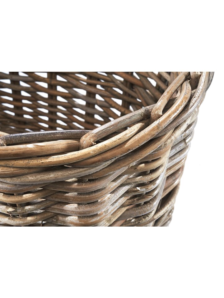 kobolo Einkaufskorb OVALRATBASK in Grau günstig kaufen onesize