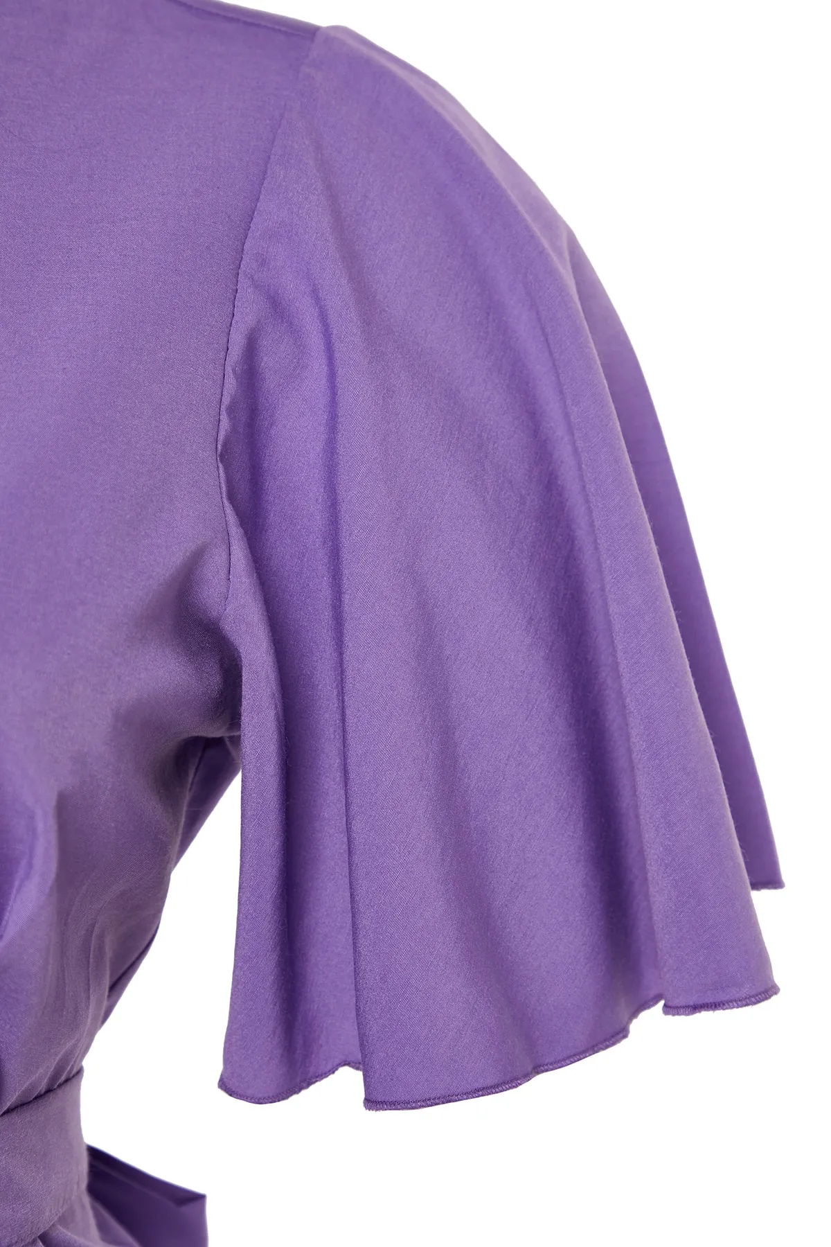 Trendyol Curve  Lila gewebte Bluse mit Krawattendetails TBBSS22BZ1316
