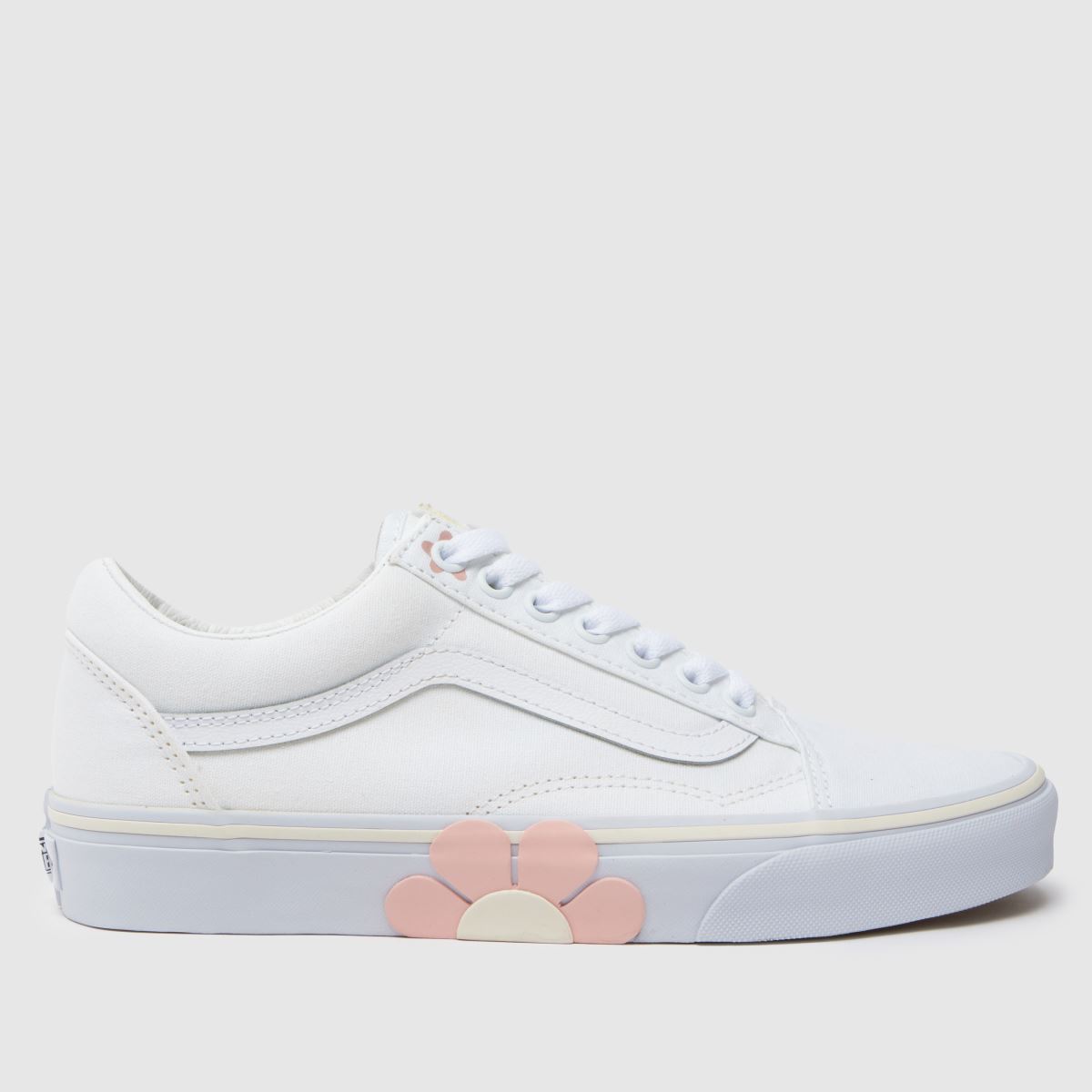 Vans Old Skool-sneakers i vitt och rosa