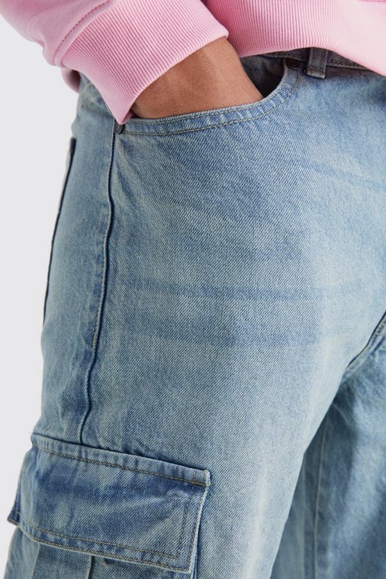 Tall Cargo-Jeans mit geradem Bein
