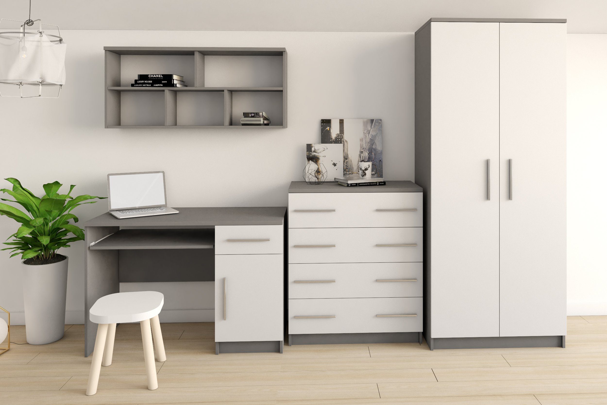 Polini Home Raumteilerregal Wandregal Hängeregal Colour in Grau von Polini Home, Kombinierbar mit Colour Serie