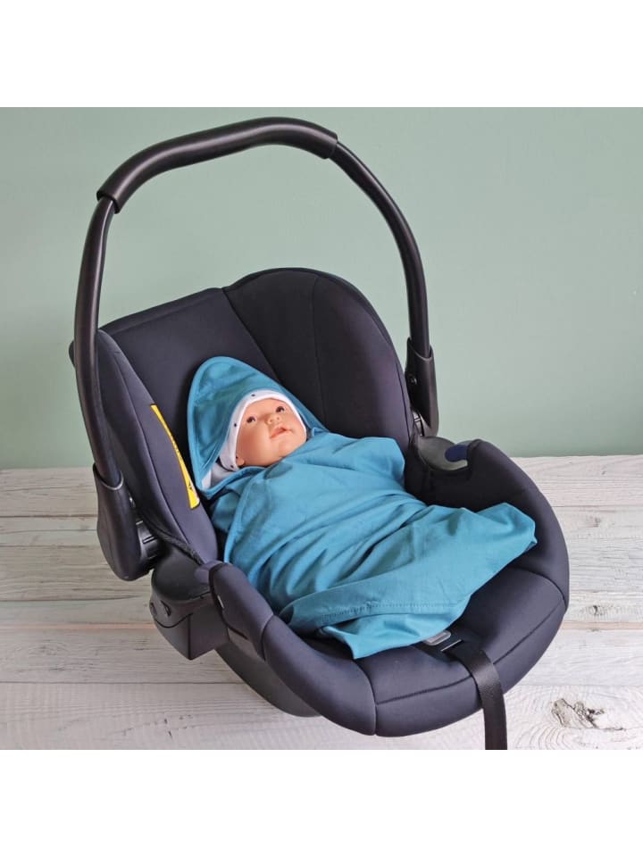 Makian Einschlagdecke leichte Jerseydecke - für Babyschale in gruen,blau günstig kaufen onesize